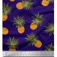 thumbnail image 1 of Soimoi Purple polyester Crepe Fabric Pine Fruits Print Sewing Fabric Yard 42 Inch Wide, 1 of 3