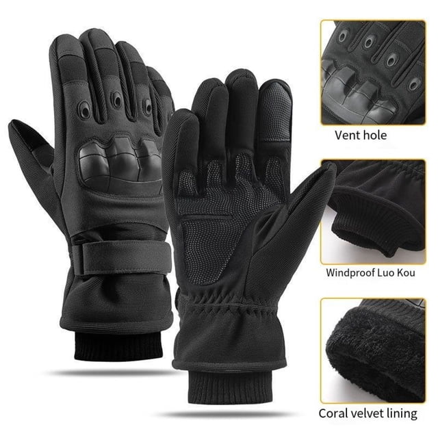 TIMIFIS Gants de Cyclisme Gants de Ski d'Hiver Chauds pour Temps Froid Gants en Velours Doux pour Écran Tactile pour Sports de Plein Air, Convient à la Course, au Cyclisme, au Vélo, à la Randonnée, à la Conduite, au Ski