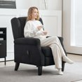 thumbnail image 2 of HOMCOM Fauteuil Inclinable de Massage, Canapé Inclinable avec Repose-Pieds, Noir, 2 of 10