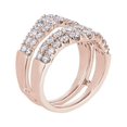thumbnail image 4 of 1,00 Ct T.p. Rond Naturel Diamond Dernier Design Alliance Éternité pour Femmes en Or Rose Massif 14K Taille 8, 4 of 7