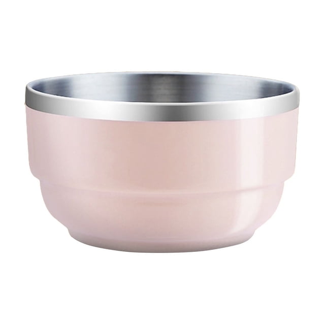 fheaev Petit Bol en Acier Inoxydable Vaisselle Portable Bassin à Fruits Isolé Bol Empilable et Emboîtable Bol en Acier Inoxydable