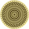 thumbnail image 1 of Ahgly Company Tapis d'Intérieur Lavables en Machine, Ronds, Transitionnels, Brun Bronze Foncé, Ronds de 8 Pi, 1 of 7