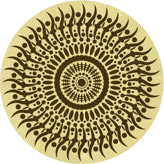 Ahgly Company Tapis d'Intérieur Lavables en Machine, Ronds, Transitionnels, Brun Bronze Foncé, Ronds de 8 Pi