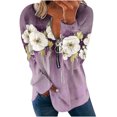 thumbnail image 2 of Chandails à Capuchon de Mode pour Femmes 2023 Hauts Automne Manches Longues Chandail Ample Chemise Décontractée Élégante Col Rond Chandails en Molleton 50 % de Rabais Liquidation Costumes Halloween/noël, 2 of 5