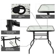 thumbnail image 3 of Costway 31.5'' Patio Square Table Tempered Glass Steel Frame Outdoor Pool Yard Garden, 3 of 5
