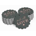 thumbnail image 2 of Inkdotpot Made With Love Text Bottle Tag Real Rose Gold Foil Favor Hang Tags 100 Pack, 2 of 6