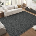 thumbnail image 2 of YUSAZENS 5x7 Modern Washable Area Rug, Soft Non-Slip Bedroom Carpet, Dining Room Rug, Black, 2 of 6