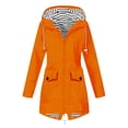 thumbnail image 1 of Pisexur Manteaux d'Hiver pour Femmes Imperméables de Plein Air Randonnée Imperméable Manteau de Pluie pour Femmes Doublé Veste de Pluie Légère à Capuche Manteaux Trench, 1 of 5