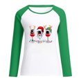 thumbnail image 4 of HKEJIAOI Femme T-Shirt à Manches Longues à Col Rond avec Imprimé de Verre de Vin de Noël, Coupe Décontractée, Joyeux Noël, 4 of 6