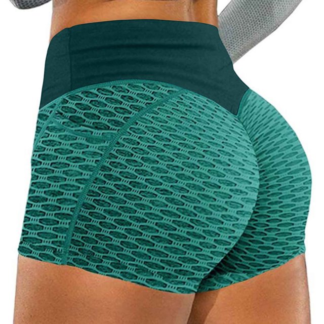 KIHOUT Women's High Waist Workout Shorts Butt Lifting Tummy Control Ruched Booty Running Yoga Shorts