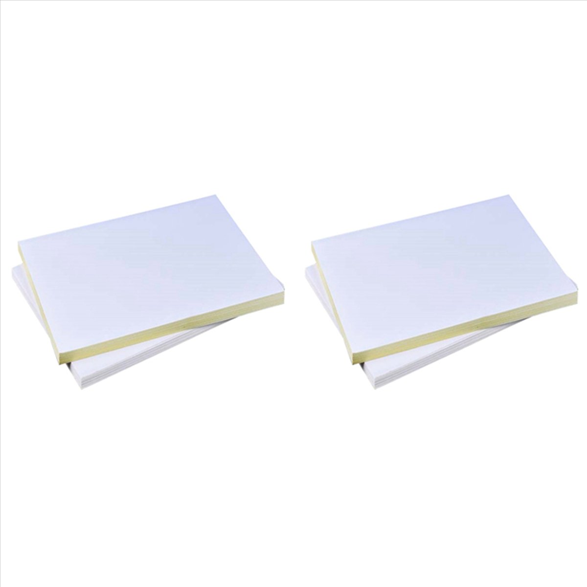 100 Sheets A4 White Self Adhesive Waterproof Sticker Label Matte Paper for Inkjet Printer Copier,100 x sticker paper,White&Yellow