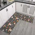 thumbnail image 3 of Stunning Non-Slip Red Mushroom Kitchen Rugs & Mats, Set of 2, Cushioned for Extra Comfort - Enhance Your Kitchen, Sink, Laundry, Bathroom with Boho Decor - Sizes 17x30 & 17x47 inches, 3 of 7