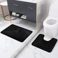 thumbnail image 5 of Fridja Summer Clearance Bathroom Rugs Sets 2 Piece Non Slip, Leaf Bath Mats for Bathroom Floor Set of 2, Ultra Soft and Quick Dry Bath Rugs, Machine Washable Rugs for Bathtub, Shower, Black, 5 of 5