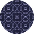 thumbnail image 1 of Ahgly Company Machine Washable Indoor Round Transitional Deep Periwinkle Purple Area Rugs, 5' Round, 1 of 7