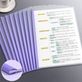 thumbnail image 1 of EGNMCR Home Office Furniture A4 Plastic Rod Folder Teardrop Folder Student Transparent Exam Paper Folder Multiple Color Options Insert Rod Folder 10pcs Set Plastic Folder Set, 1 of 6