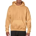 thumbnail image 1 of Gildan Mens Heavy Blend Hooded Sweatshirt, XL, Old Gold, 1 of 3
