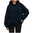 thumbnail image 1 of Timegard Oversized Hoodies for Women Long Sleeve Sweatshirts Solid Color Fall Fashion Pullover Tops, 1 of 6