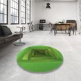 thumbnail image 4 of Ahgly Tapis d'Intérieur Lavable en Machine Carré Vert Pois, 6 Pieds Carré, 4 of 7