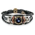 thumbnail image 2 of TopLLC Bracelets 12 Constellation Bracelet Leather Rope Bracelet Ladies Men Hand Woven Rope Bracelet Punk Chain Cuffs a Bracelet, 2 of 2