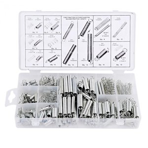 Labymos 200PCS Ensemble de ressorts en acier Extension Ressorts combinés avec boîte de stockage Ensemble d'outils portables