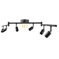 thumbnail image 2 of 6 Light LED Track, Lighting Kit Rotatable Lamp Head 6 Way Ceiling Spotlight GU10 Base Socket 85-265VBlack Light for Bulbs Home Decoration 85-265V Bulb Not Included Black, 2 of 8