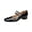 Black, variant on Ladys Mary Jane Shoes Solid Color Double Buckle Square Toe Chunky Heel Ballet Shoes Heel High 3CM Black
