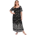 thumbnail image 1 of Pyjama en Coton à Imprimé Floral Longue Taille pour Femmes - 5X, 1 of 5