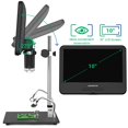 thumbnail image 3 of Professional Digital Microscope 12 Million Pixels IPS Touching Screen 50-1600X Magnification Soldering Microscope Picture Taking Video Recording Maintenance Workbench with Fill Compatible Multicolor, 3 of 7