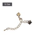 thumbnail image 3 of Unique Bargains 10Set Ribbon Crimp Clamp Ends Lobster Claw Clasps & Chain 6mm Bronze Tone for DIY, 3 of 7