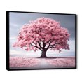 thumbnail image 2 of Designart Trees Oversized framed wall art decor, Tree black framed wall art, Spring Awakening Pink Tree Serenade I , Pink Traditional black framed wall art, 32x16 inches black frame, 2 of 5