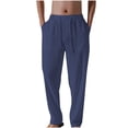 thumbnail image 1 of Dagugfen Lounge Pants for Men Elastic Waist Drawstring Loose Lightweight Travel Beach Pants Work Pants, 1 of 5