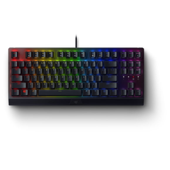 Razer BlackWidow V3 TKL Mechanical Gaming Keyboard: Yellow Mechanical Switches Linear & Silent - Chroma RGB - Compact Form Factor - Programmable Macr