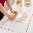 thumbnail image 3 of Nonstick Food Grade Slicone Knead Dough Rolling Mat Dual mat; Silicone baking mat Scales Measurement Baking Pad Kitchen Accessory, 3 of 8