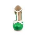 thumbnail image 2 of BLISSFUL STEP Escarpins à Plateforme pour Femmes à Bride en T avec Nœud Vintage à Talons Blocs Vert Lime 10, 2 of 8