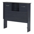 thumbnail image 2 of South Shore Ulysses Twin Bookcase Headboard with Storage and Sliding Doors, in Blueberry, 2 of 11
