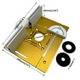 thumbnail image 2 of Amdohai Set of 3 Router Table Insert Plate Aluminum Alloy Wood Milling Flip Board Trimming Machine Engraving Auxiliary Tool Woodworking Benches, 2 of 8