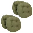 thumbnail image 1 of Coussins de Chaise Ronds Capitonnés en Microsuède Uni de 16 Po (Ensemble de 4), 1 of 2
