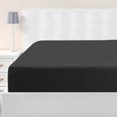 thumbnail image 3 of PiccoCasa Soft 190GSM Queen Fitted Sheets 16 Inch Deep Pocket Black, 3 of 7