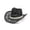 Black, variant on Aocisk Women Men Western Cowboy Straw Sun Hat with Shapeable Wide Brim for Summer Beach Outdoor White One Size