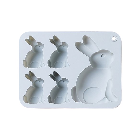 pdqouc Moule à Gâteau en Silicone 3D de Pâques Moule à Chocolat Moule de Cuisson Fait Main pour Savon Argile à Biscuits Décoration de Cupcake