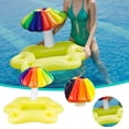 thumbnail image 2 of Yhmxh Inflatable Floating Mushrooms Beverage Cooler Drink Holder Ice Serving Bar Pool Party Buffet Drink Cooler Floating Ice Tray Food Drink Containers for Summer Parties (Yellow), 2 of 7
