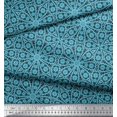 thumbnail image 3 of Soimoi Rayon Fabric Stripe & Floral Block Printed Fabric 1 Yard 56 Inch Wide, 3 of 3
