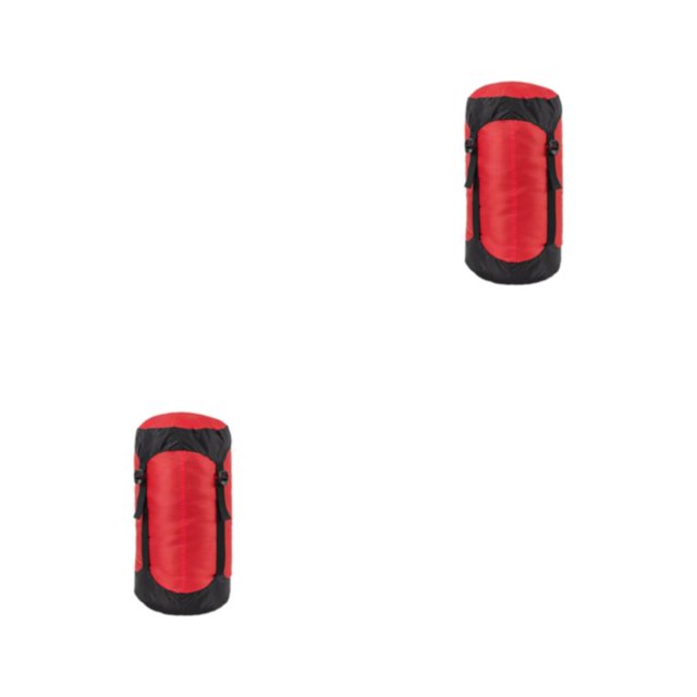 QualitChoice Sac de Compression à Cordon 1/2/3/5 Sac de Rangement pour Accessoires de Camping Randonnée Escalade Rouge/TG 2 Pcs