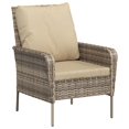 thumbnail image 4 of vidaXL Garden Chair with Footstool Light Brown Poly Rattan, 4 of 5
