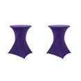thumbnail image 4 of ZheElen Easy Care Stretch Round Tablecloth Versatile And Environmentally Friendly purple 2Set, 4 of 6