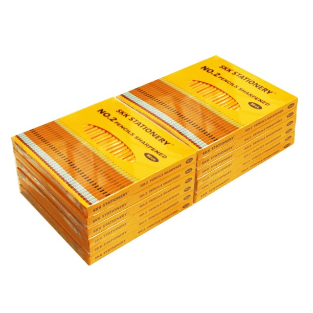 SKKSTATIONERY 600Pcs 2 HB Pencils Pre-sharpened pencils Set Woodcase Lead Pencils Sharpened for School and Teacher Supplies Writing Drawing and Sketching 50 Pcs*12 Boxes