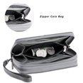 thumbnail image 3 of Womens Double Zipper Wallet Clutch Purse Cellphone Long Wallet with Removable Wristlet, 3 of 6