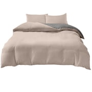 HCBY Twin Size 4-Piece Duvet Cover Set - Includes 1 Duvet Cover (70"x86"), 2 Pillow Shams, and 1 Flat Sheet, Soft and Breathable for All Seasons