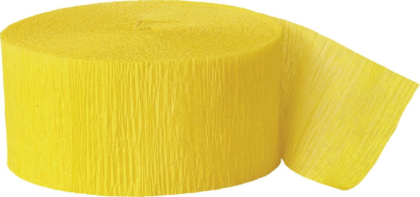 Serpentin en crêpe jaune, 81 pieds