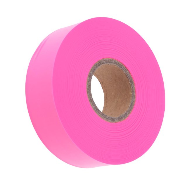 Flagging Tape for Marking Trail Garden Landscape Survey Construction Pink